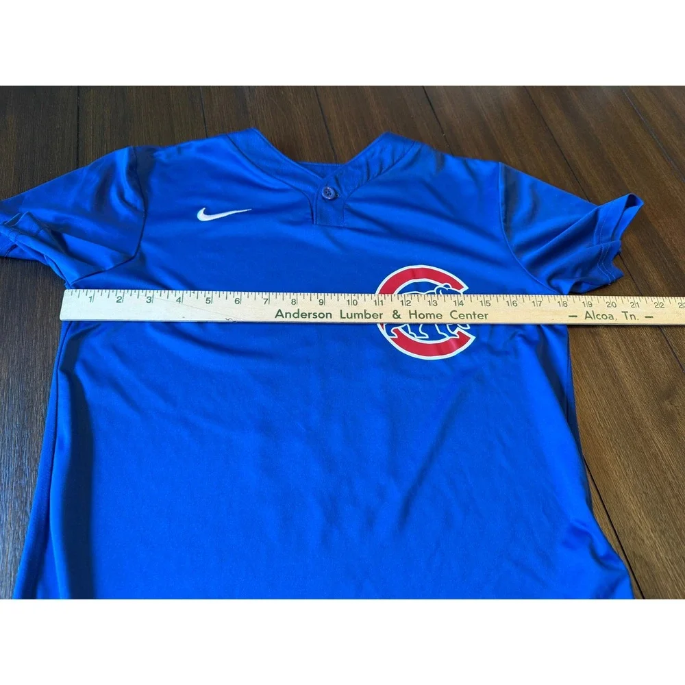 Nike Chicago Cubs Youth Jersey Blue Henley Shirt Number 6 Kids Medium M1011459